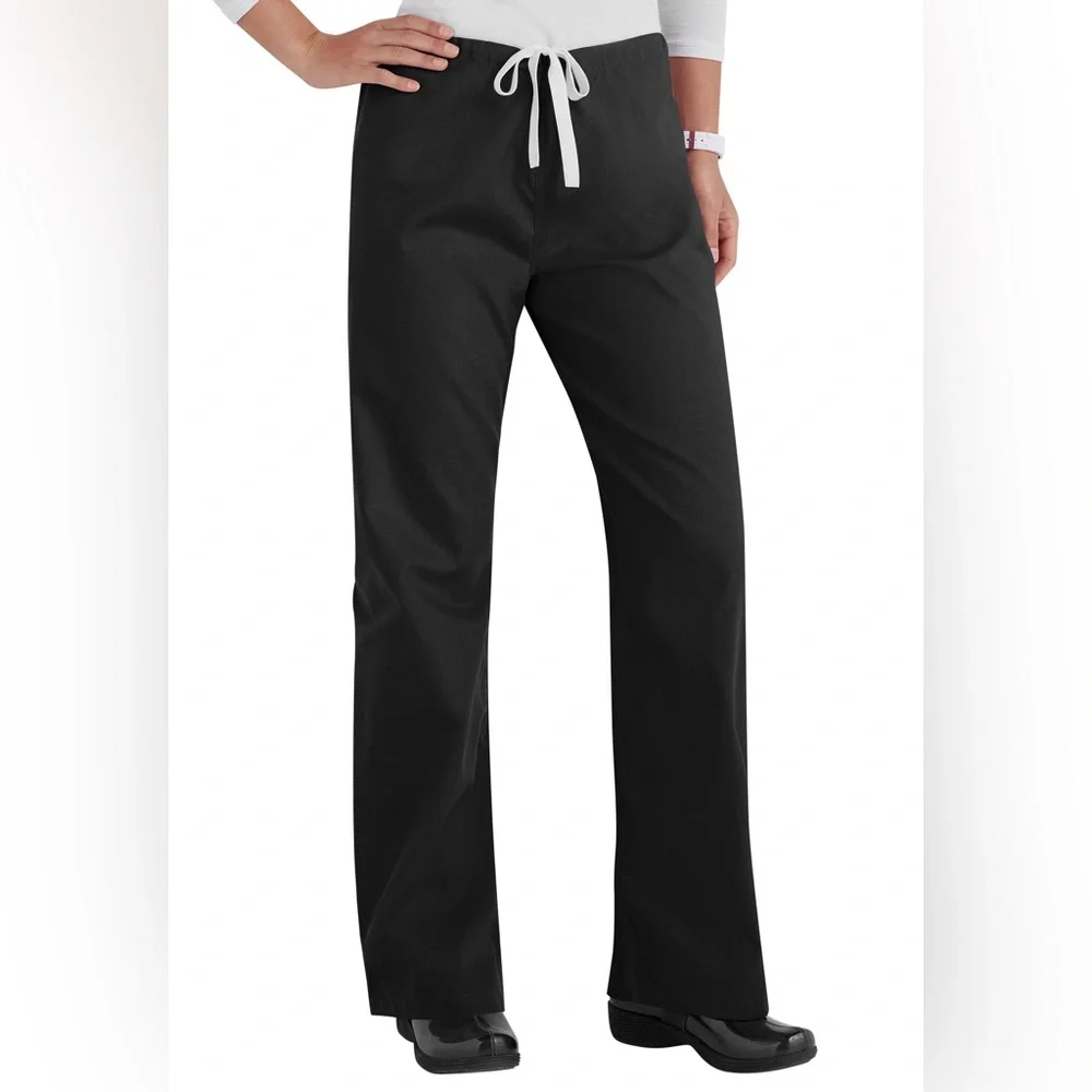 Medium Breast Cancer Awareness Scrub Top & Medium Black Scrub Bottoms - Picture 7 of 7
